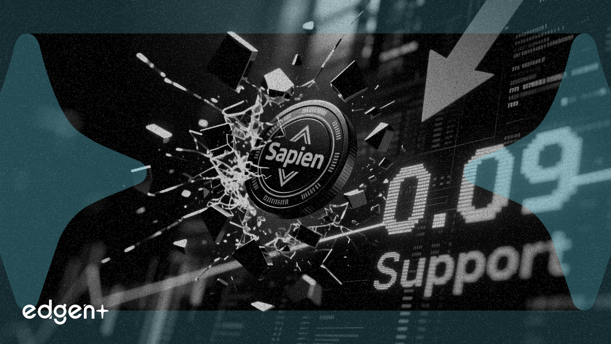 Sapienトークンが18%下落、0.09ドルの重要サポートラインに到達