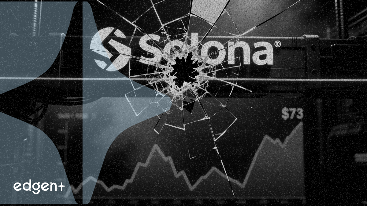 Solana 跌破 73 美元，多個月來的支撐位失守，恐進一步下探