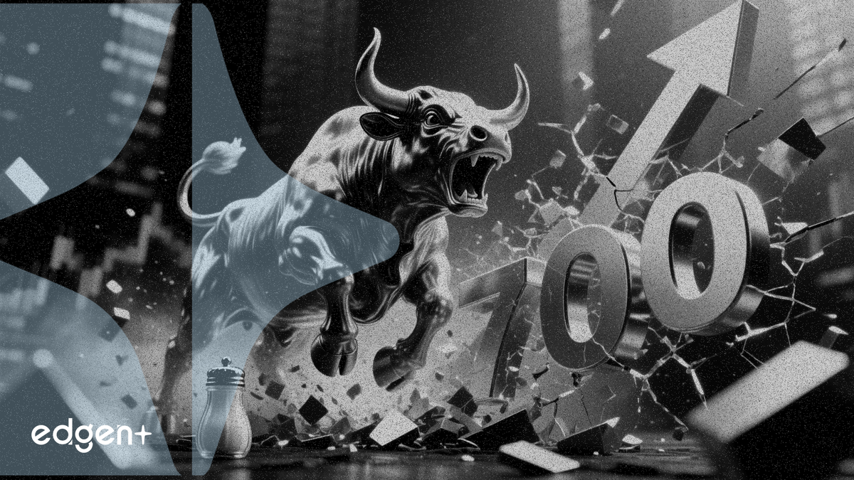 The S&P 500 index surpassed the 7000-point threshold, approaching its all-time high.