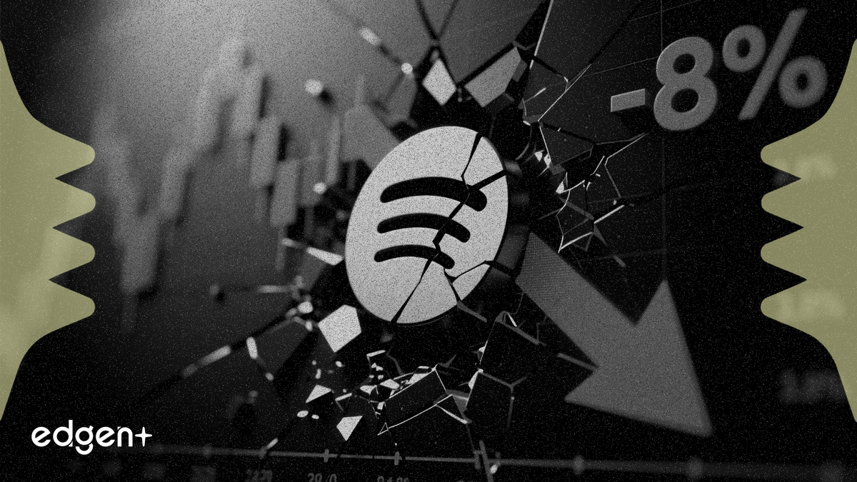 Spotify Q2 订阅用户增长指引不及预期，股价重挫 8%