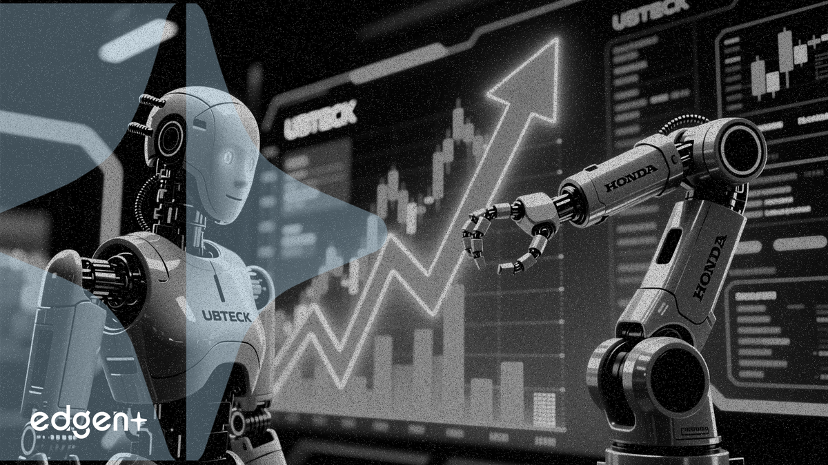 优必选股价因与本田达成机器人业务合作而上涨近 6%