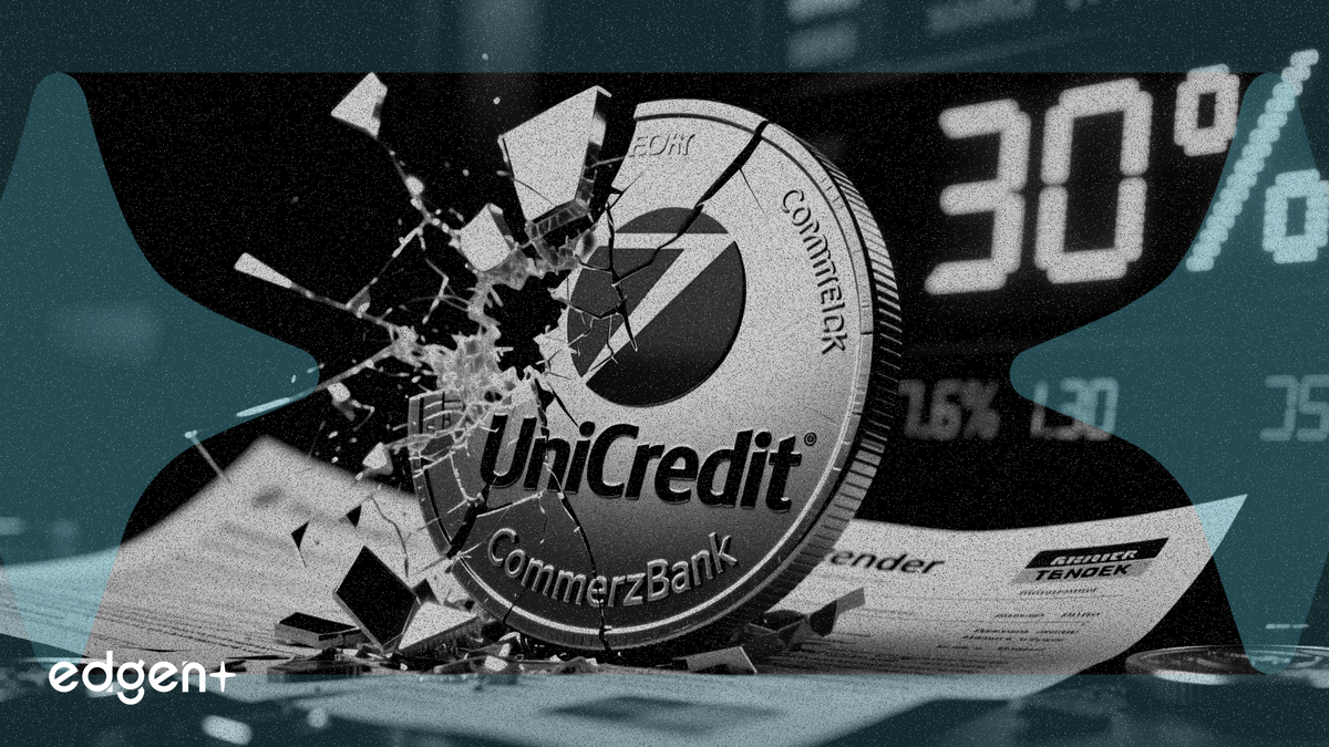 UniCredit's €38.6 billion takeover bid for Commerzbank draws 7.6% tender, pushing its total stake past the mandatory 30% threshold under German law.
