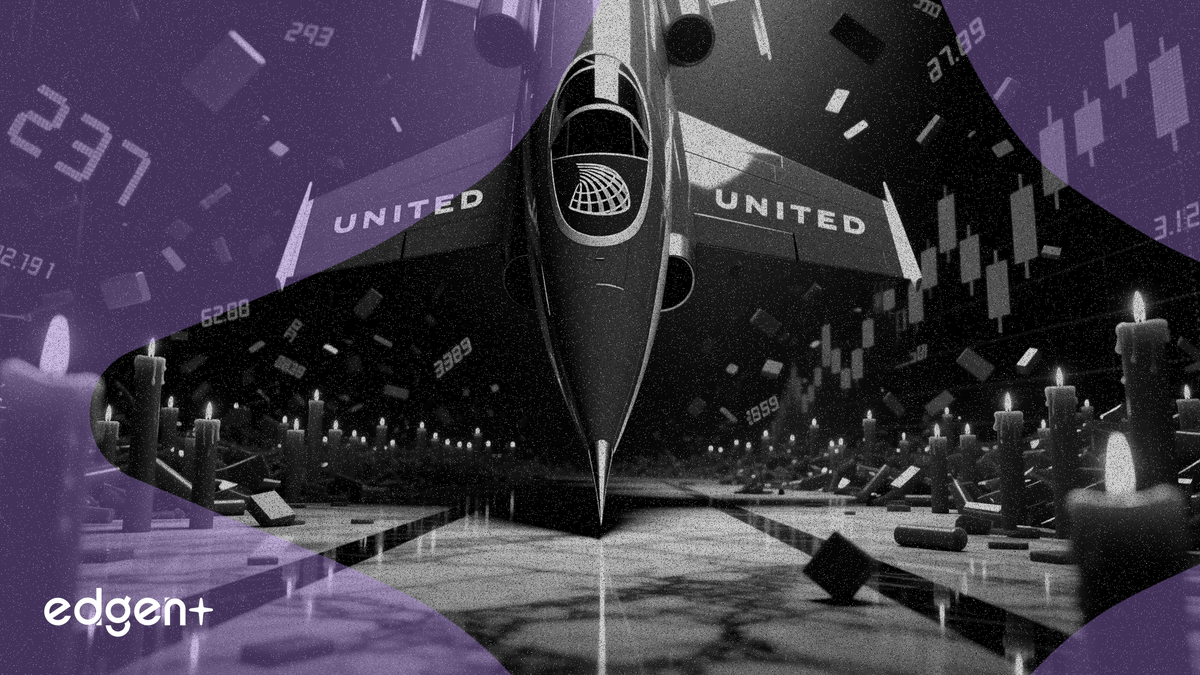 United Airlines drops 6.25% as broader market selloff deepens