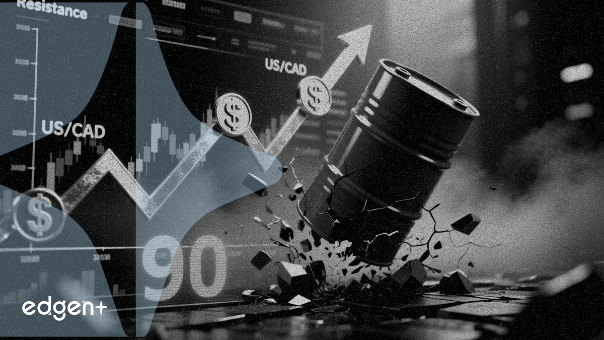 美元/加元从低位回升,因原油价格跌破 90 美元