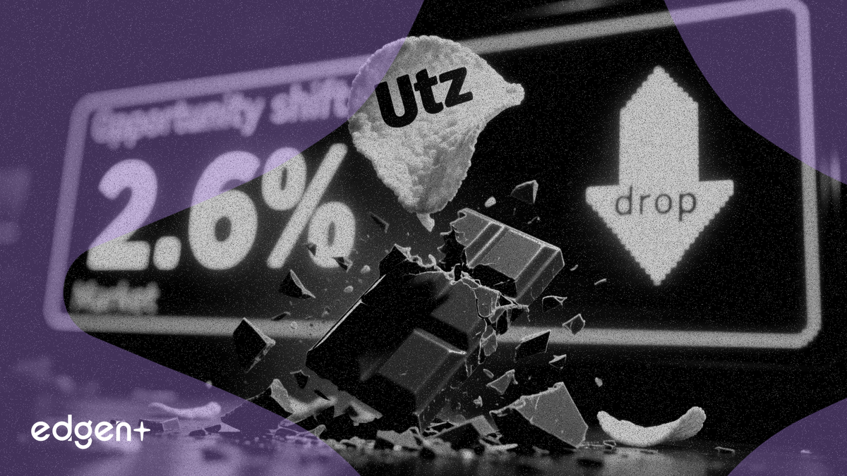 Utz could benefit from a 2.6 point drop in chocolate's snack share