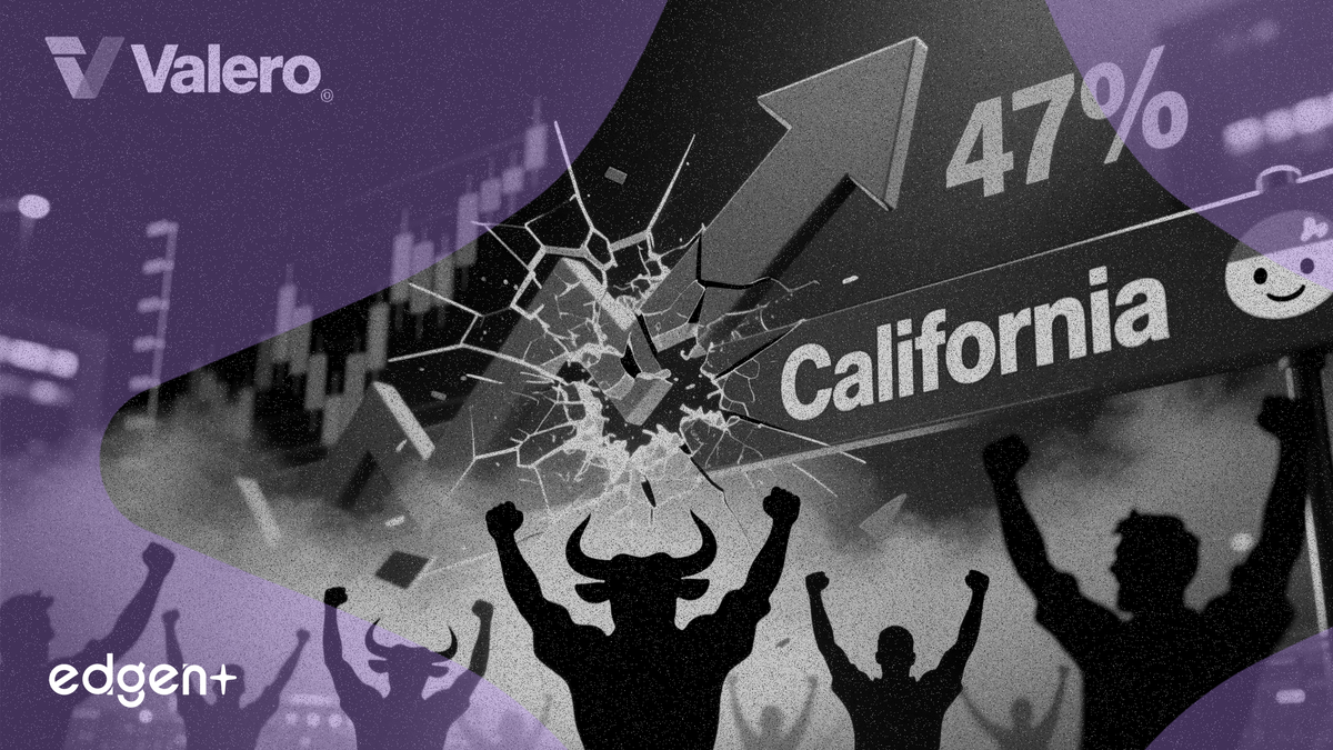 Valero株が47%上昇、Redditの強気筋がカリフォルニア撤退を歓迎