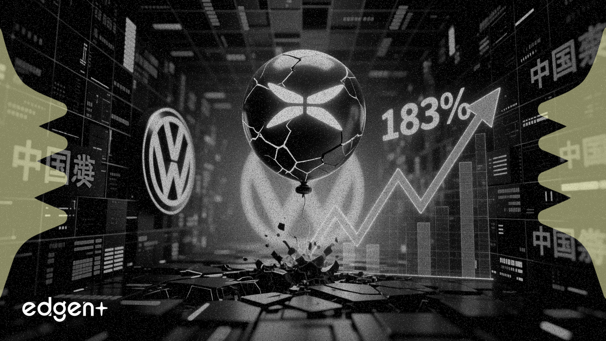VW recorta su objetivo de ventas en China ante una señal de sobrevaloración del 183% para su rival XPeng