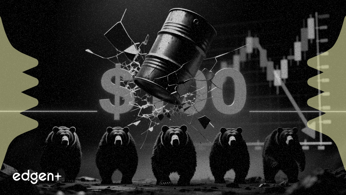 WTI 原油受 5 个看跌信号影响，价格在 100 美元下方停滞