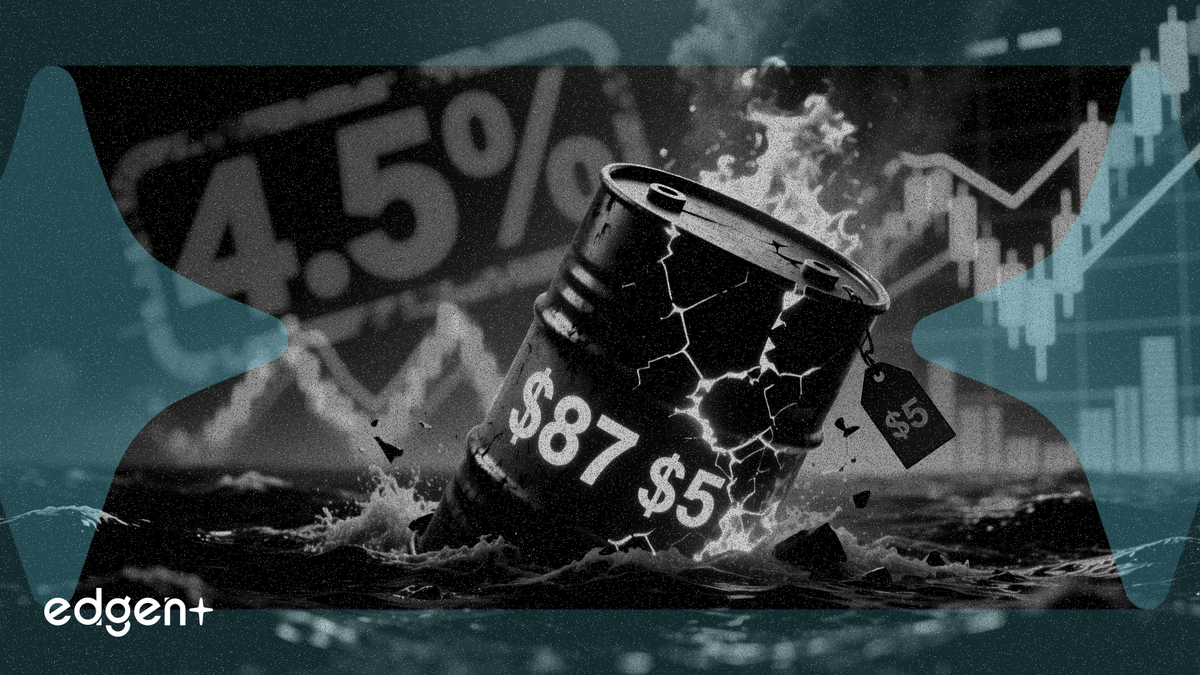WTI crude plunges 4.5% to $87 as jobs data fuels rate fears