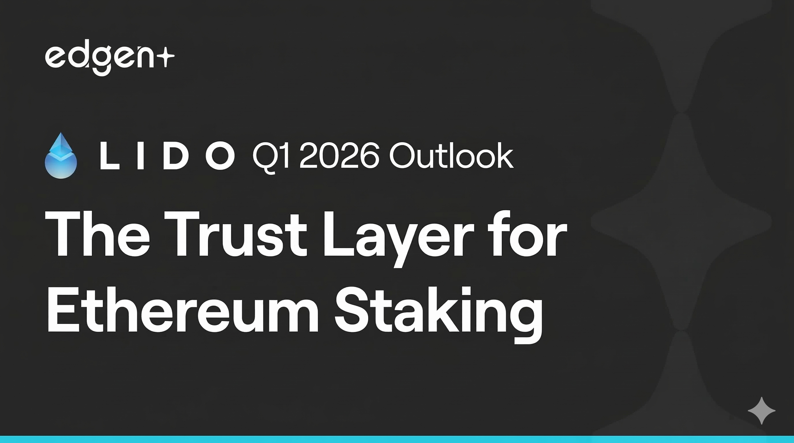 Perspectiva de Lido para el primer trimestre de 2026: La capa de confianza para el staking de Ethereum